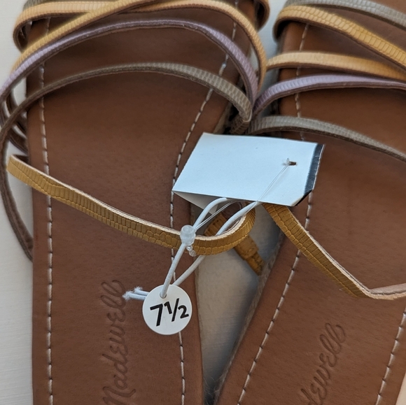 NWT Madewell Kathryn Strappy Leather Sandal Espadrilles size 7.5 - Picture 4 of 5